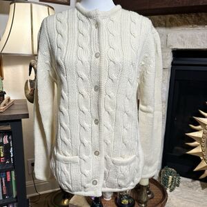 Vintage Sweater Montgomery Ward Cardigan Cottage Core Classic Style Large
